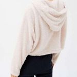 Urban Outfitters 😊🧸 Teddy Jacket Fleece Hooded Long Sleeve Cropped 🧸😊~ med Photo 2