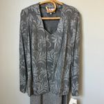 Francais Sliver Glittery Maxi Dress Set with Matching Cardigan Women's 14 NWT Gray Photo 2