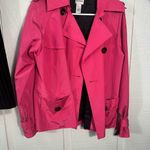 Chico's Fuchsia Pink Pea Coat Style Jacket SZ 1 EUC Photo 1