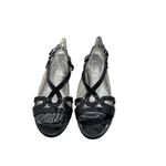 Life Stride Size 7M Black Casual Strappy Cork Wedge Adjustable Strap Sandals Photo 3