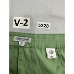 Coldwater Creek Womans Crop Pants 14 Green Zip Clasp Button Close Photo 2
