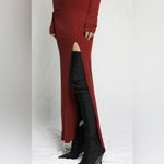 The Range  NYC x Intermix mass ribbed carved maxi dress NWT berry Photo 6