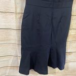 Banana Republic  sheath navy dress with frill hem women’s Size 4 Photo 6