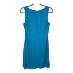 Worthington Teal Blue Sheath Dress Hummingbird Print Sleeveless Mod Retro 6 Photo 1