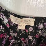 Ultra Flirt  Black and Pink Floral Blouse Photo 2