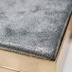 Vintage 80s HD by M Silver Box Clutch Crossbody Purse Photo 5