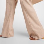 Veronica Beard NWT Komi Stretch Twill-Linen Flare Trousers Size 12 Sandalwood Photo 11
