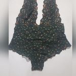 Frederick's of Hollywood NWT  Size Medium Jessica Lace Teddy Green And Gold Photo 10