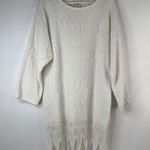 Vintage Heirlooms Sz S Chenille Coverup Swim White Cotton Long Dress Beach Lace Photo 1