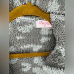 Pink Lily  Gray Leopard Print Soft Hooded Cardigan Photo 3