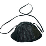 Chia Vintage Suede Crossbody Bag Black Genuine Leather Slim Strap Photo 0