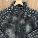 The Great x Eddie Bauer Polka Dot Fleece Quarter Zip Blue Grey Slate Small Photo 3