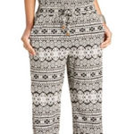 American Rag  Strapless Jumpsuit Black White Geo Photo 0