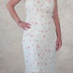 American Eagle  90s/y2k pale yellow floral ruffled slip dress size 12 Photo 0