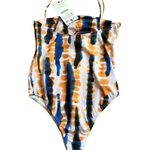 ZARA  Tie Dye Blue Orange Bodysuit Size Small NEW NWT Photo 0