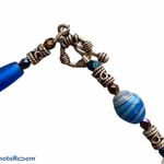 Sterling Silver & Cobalt Blue Necklace Photo 3