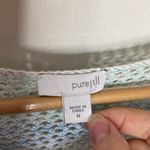 J Jill cotton tie dye crochet open knit 3/4 sleeve tunic length sweater size M White Size M Photo 8