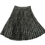 Banana Republic NEW Olive Green & Black Cheetah Animal Print Pleated Midi Skirt Photo 5