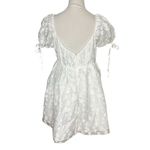 Lulus NWT  XL Exceptionally Angelic White Floral Puff Sleeve Mini Dress Summer Photo 5