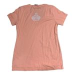 Harley Davidson women's large pink peach orange short sleeve shirt bling biker Photo 3
