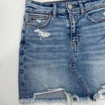 American Eagle High Rise Mini Denim Jean Skirt Distressed 2 Photo 2