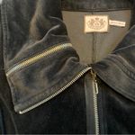 Juicy Couture Vintage Black Velour Long Jacket Size Large Photo 4