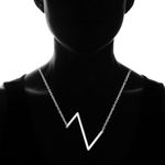 Silver Initial Stainless Steel Pendant Necklace Letters A Photo 1