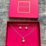 Charter Club New!  Jewelry Earring Necklace Box Gift Set Photo 0