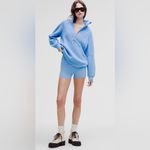 Lululemon NWT  Scuba Oversized Funnel Neck Half Zip Long Aero Blue Jacket Size XL Photo 12