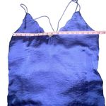Free People Intimately Womens Sensual Satin Scallop Deep-V Cami Purple Haze Med Photo 5