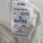 Nautica Pants Sz 12 Womens White Twill Chino Tencel Ankle Trouser Casual Modern Photo 6
