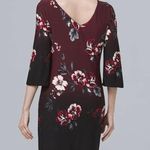 White House | Black Market NWT WHBM Ultimate Reversible Floral/Solid V-Neck Shift Dress Size XXS Photo 3