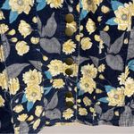 Norm Thompson Vintage Corduroy snap button down shirt jacket floral print Yellow Photo 8