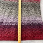 J. Jill Gradient Cable Knit Cardigan S Womens Purple Red Gray Ombre Long Photo 6