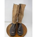 Sorel Womens Tall Riding Boots 7 US 38.5 EU Brown Beige Leather Suede Side Zip Photo 2