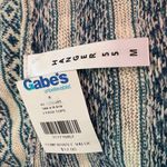 Hanger 55 Maxi Cardigan Aztec Cowgirl Western White/ Blue Open Front Striped NWT Size M Photo 4