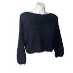 Free People NWT, Flurry Eyelash Sweater In Black, Sz S Photo 5