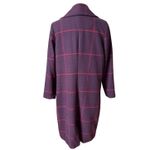 Principles by Ben di Lisi Plaid Midi Trench Coat UK Size 14 US 10 Purple Photo 4