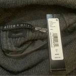 Alice + Olivia knit sleeveless turtleneck sweater dress charcoal wool drop waist L Photo 2