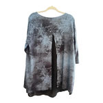 Catherines Catherine’s Blue Embellished Sequin Snowflake Quarter Sleeve Top Size 1x Photo 3