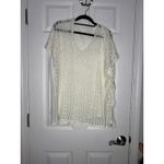 UNBRANDED Cream Crochet Open Knit Beach Cover Photo 1