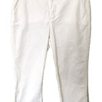 NYDJ White Lift Tuck Crop Chino Pants Cotton Blend Straight Crop Sz 6 Photo 0