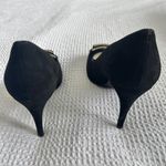 Stuart Weitzman 3.5 inch suede open toe stiletto pump heels Photo 7