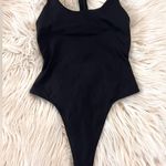 Alo Yoga Black Sleek Back Bodysuit | Size XXS | One-Piece Tank Leotard Photo 0