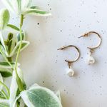 adri's Gold Pearl Hoops Photo 0