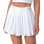 White Pleated Tennis Skirt Photo 0