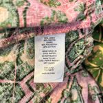 House of Harlow  1960 Pink Green Linen Blend Tie Back Tiered Dress L Photo 5