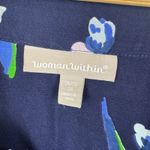 Woman Within NWT Floral Tunic Top Size
26/28 Navy Boho Flowy Cottage Comfy Photo 5