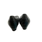 Salvatore Ferragamo  Vintage Leather Pump Shoes‎ Size 8.5 Gray Black Block Heel Photo 5