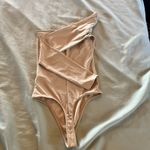 Show Me Your Mumu $92 Brinkley One Shoulder Bodysuit In Taupe Size XS Photo 10